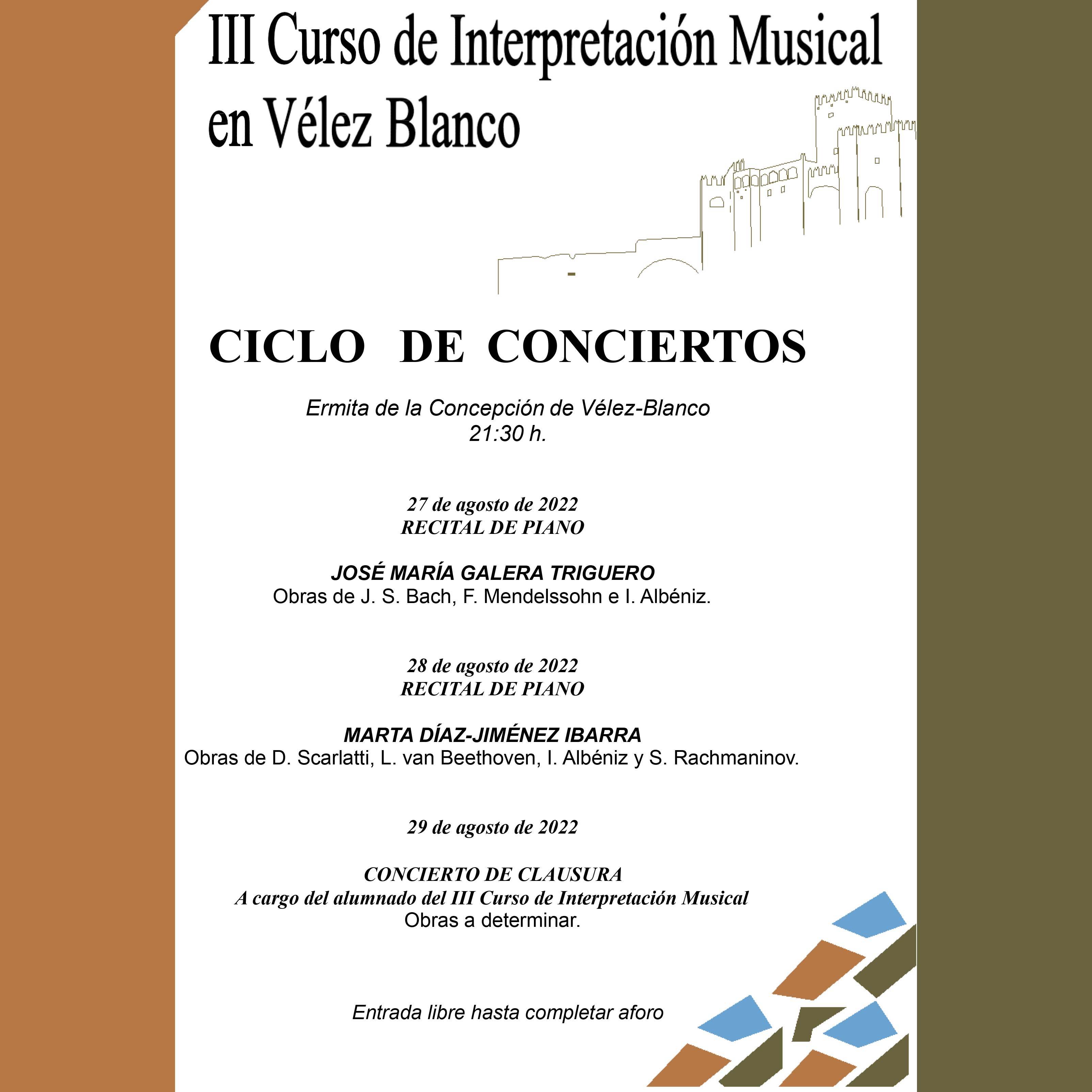 III Curso de Interpretación Musical en Vélez Blanco